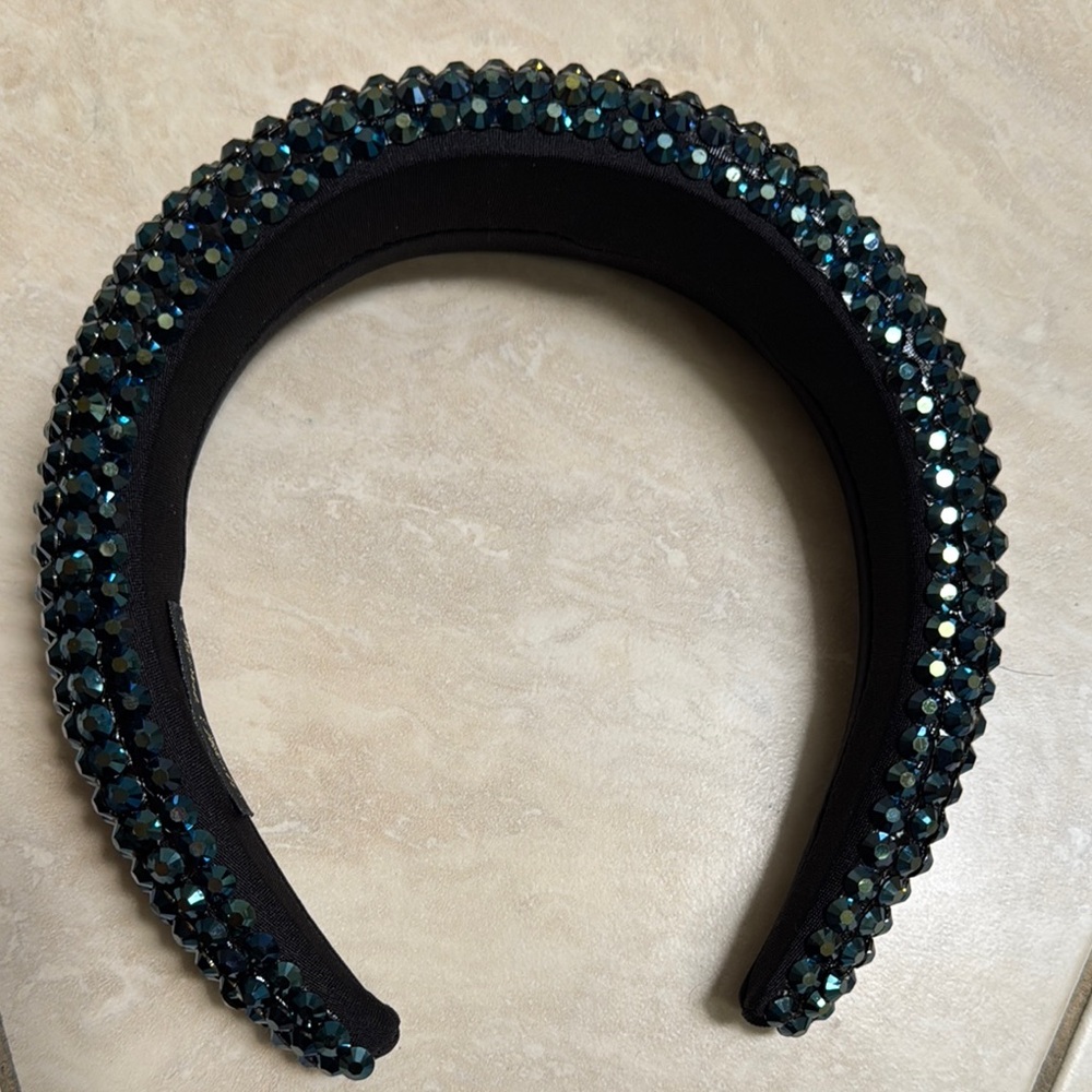 Blue Rhinestone Headband - Picture 3 of 5